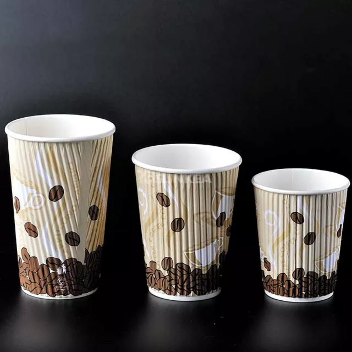 Custom Branded Disposable Ripple Wall Paper Hot Coffee Cup Wholesale ...