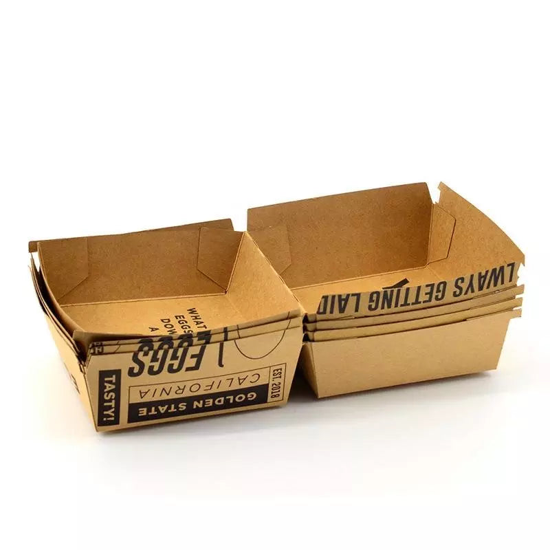 Receive delivery of Burger Kraft Paper Box with custom logo, free shipping