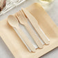 Disposable Wooden Cutlery Set 3 in 1 Individually Wrapped