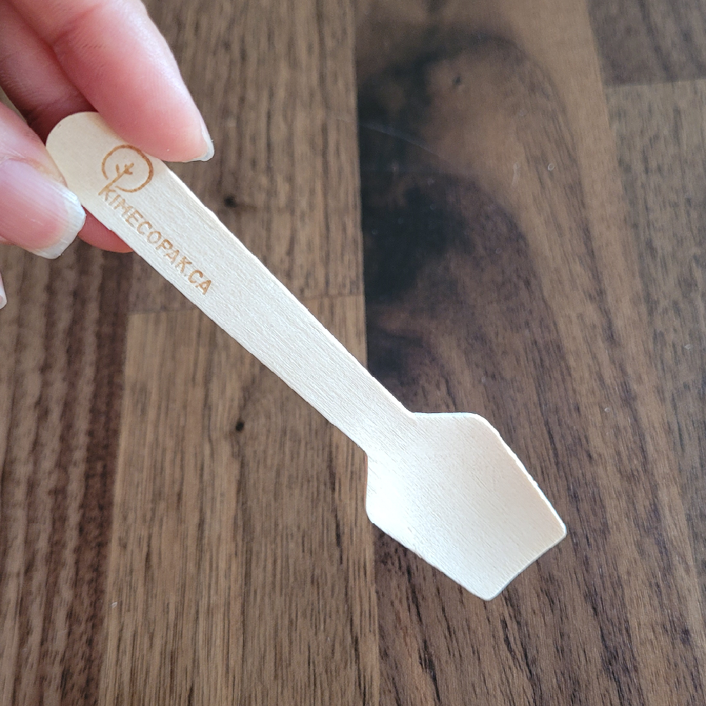 Eco-friendly Ice Cream Spoon Wooden 3.75 inches