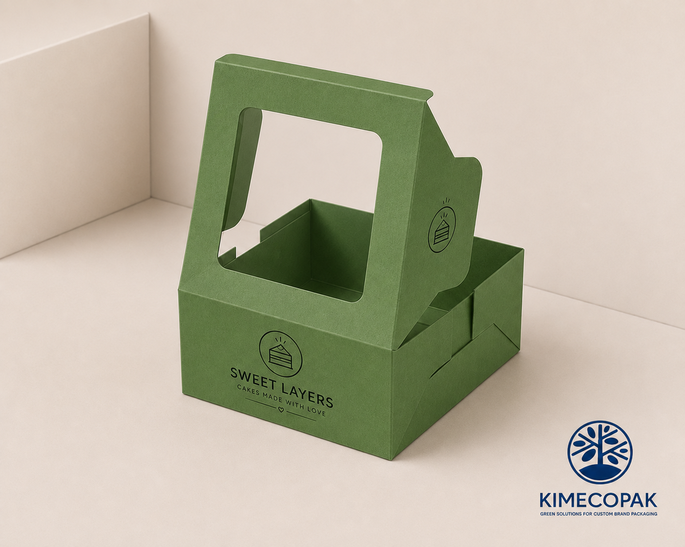 Premium Green Cookie Boxes for Bakeries, Cafés & Holiday Gift Packaging