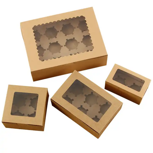 Kraft Cake Paper Box With Insert Full Sizes