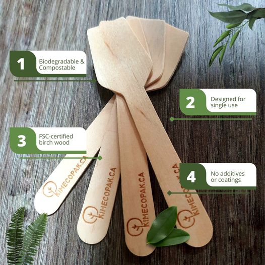 SAMPLE |  Wooden Cutlery | 2-in-1 Design | Spoons and Forks | 160mm