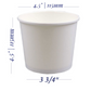 24 Oz Round White Paper Container