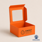 Orange cookie box | Window Box Square | Custom Logo Cookies Kraft Boxes 9 inch