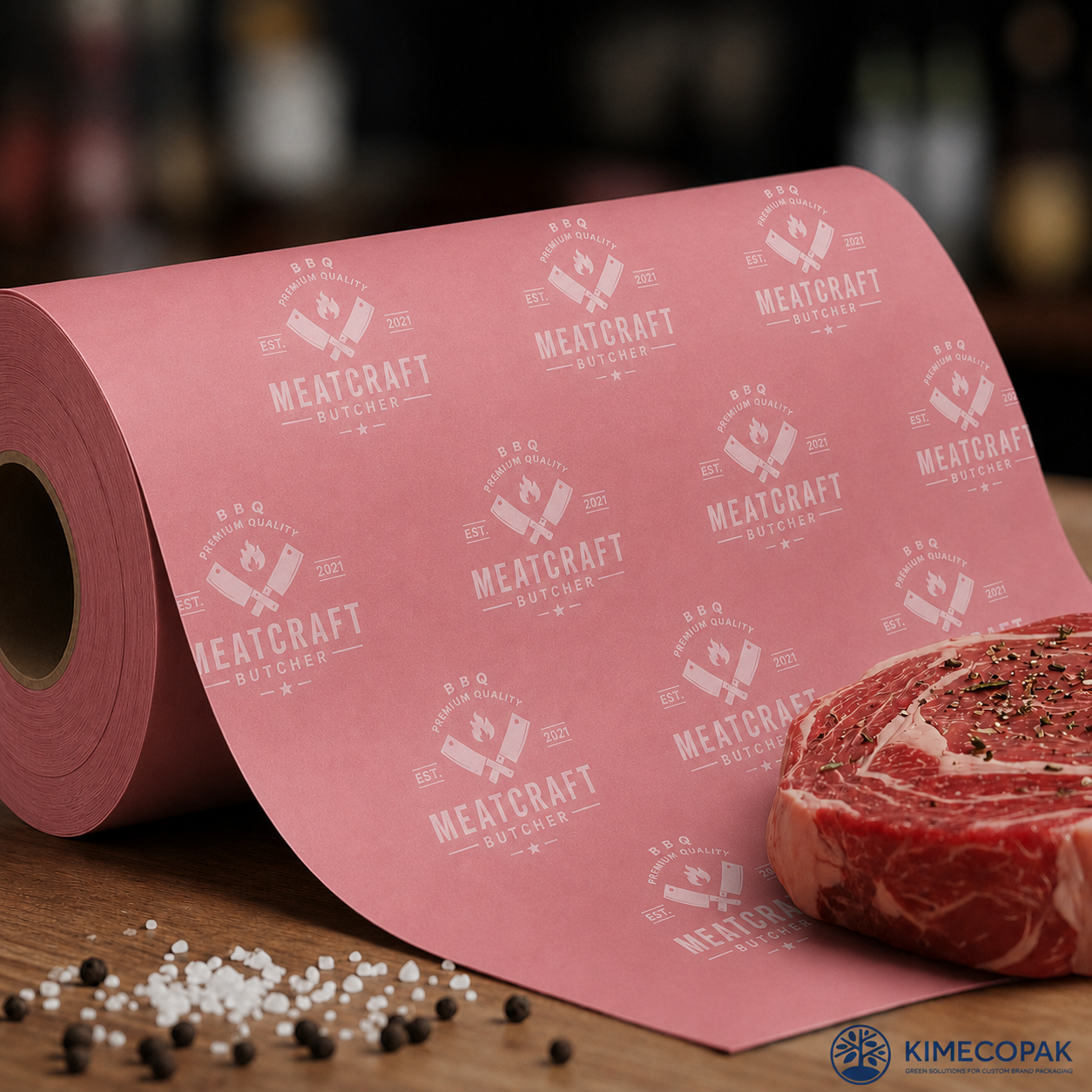 Custom Printed Pink Butcher Paper | Wholesale BBQ Wrapping Paper