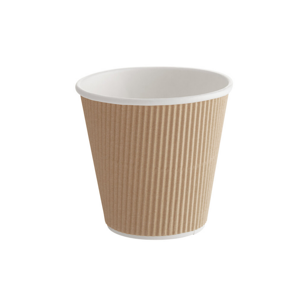 Ripple Wall Kraft Paper Cup Supplier FullSize Bulk in Canada – KimEcopak