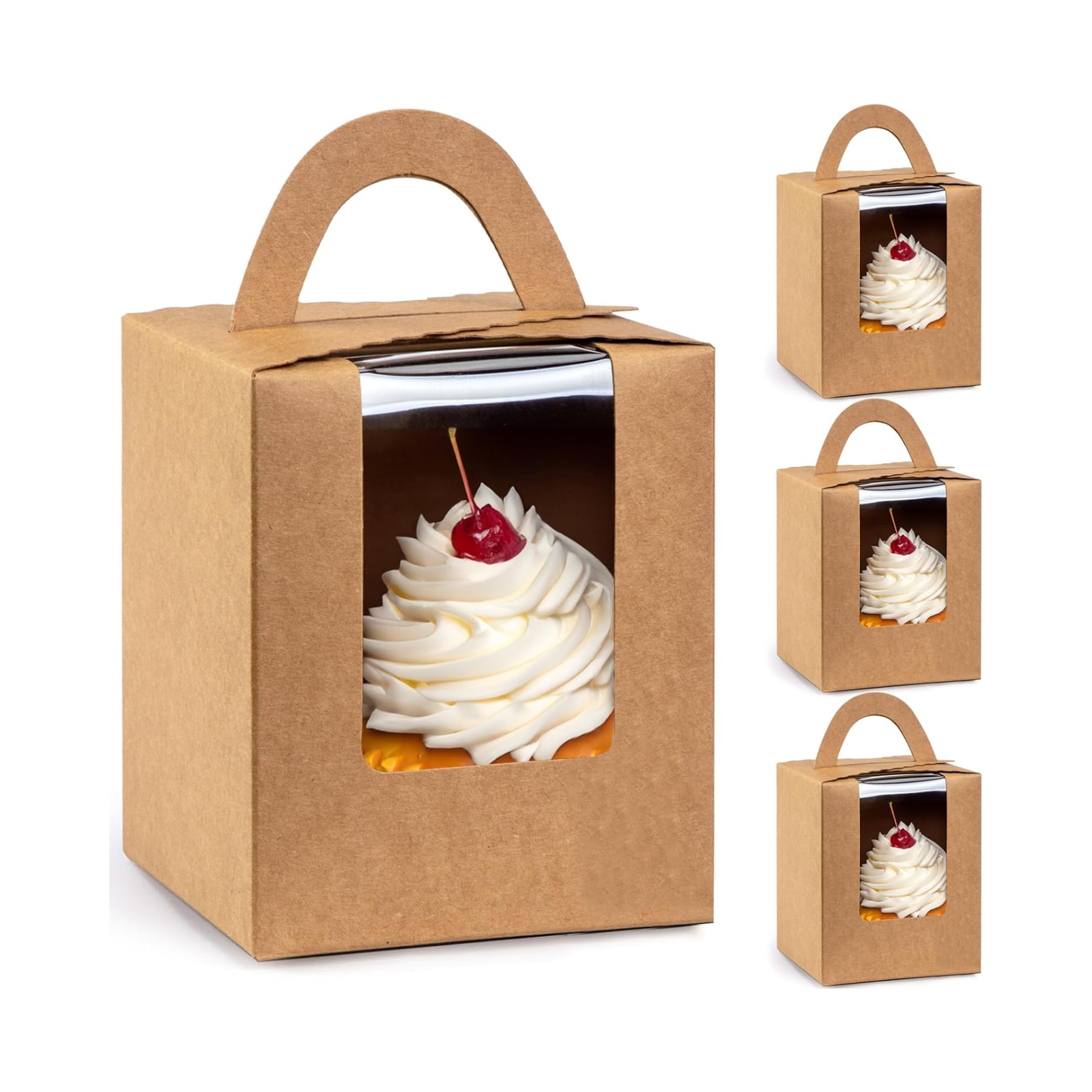Single Cupcake Boxes with Handle