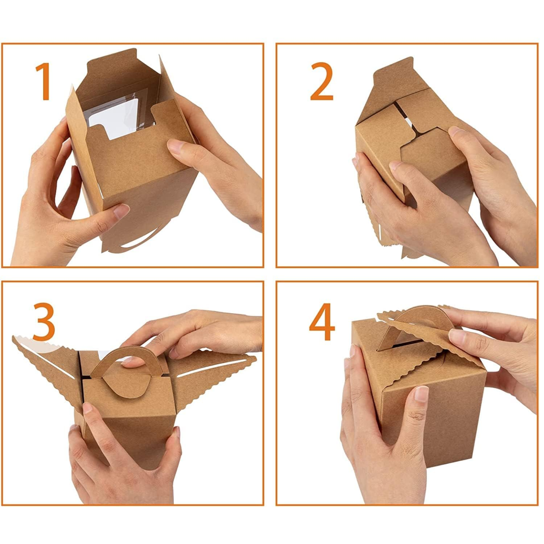 Brown Single Single Cake Boxes with Handle & Insert 