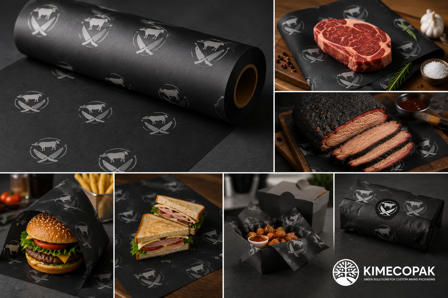 Black Butcher Paper Roll | Custom Black Butcher Paper with Logo, Size, GSM