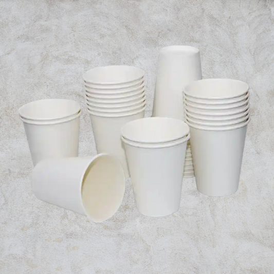 White Paper Hot Cups Fullsize For Hot Water, Coffee, Tea | Bulk in Canada | 1000 PCS/CASE