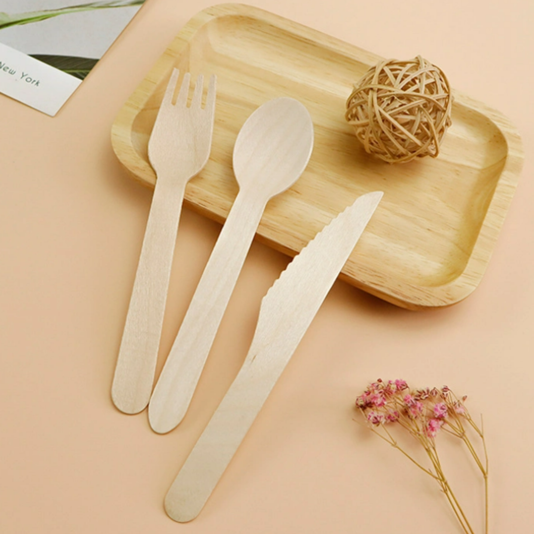 Wooden Cutlery Set 3 in 1