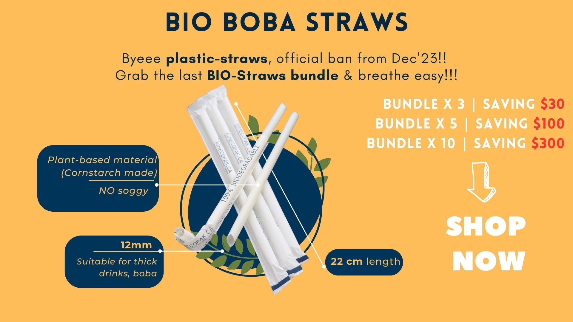 biodegradable boba straws