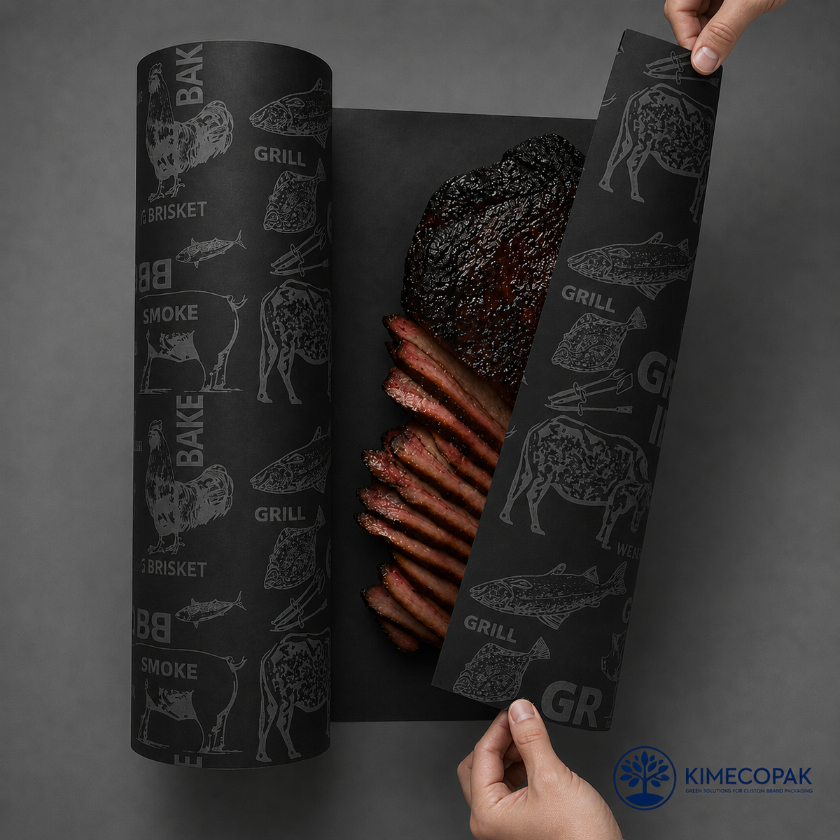 Black Butcher Paper Roll | Custom Black Butcher Paper with Logo, Size, GSM
