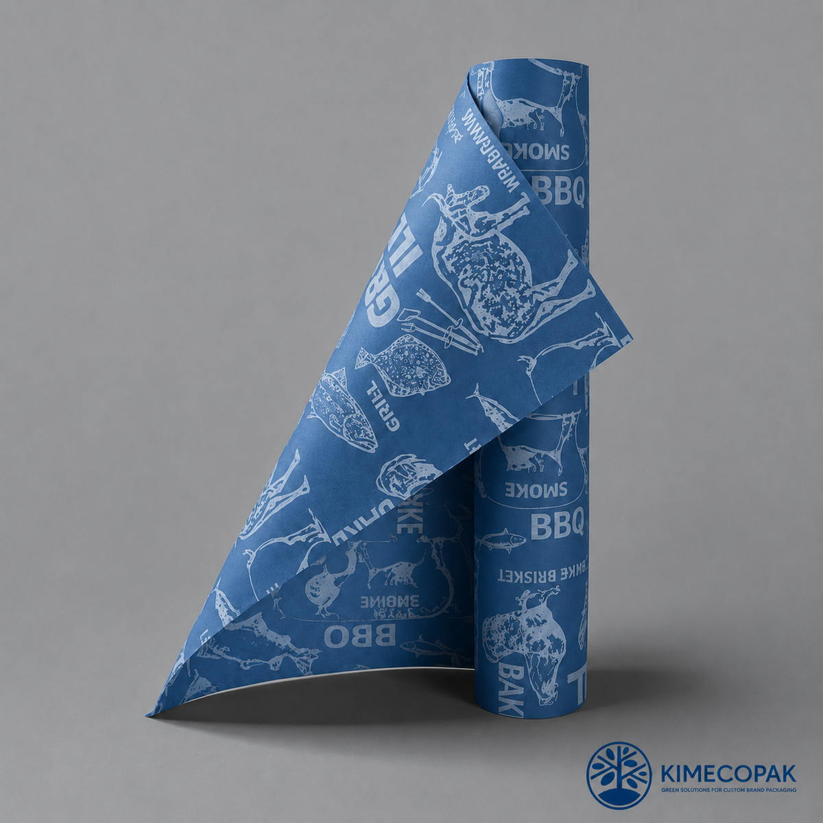Blue Butcher Paper Roll | Bulk Orders, Custom Sizes & Logo