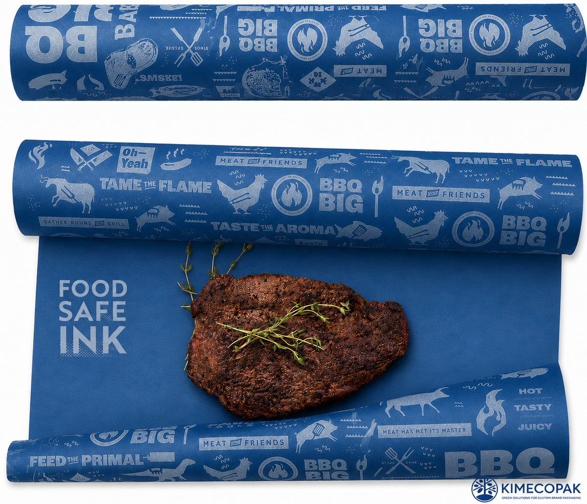 Blue Butcher Paper Roll | Bulk Orders, Custom Sizes & Logo
