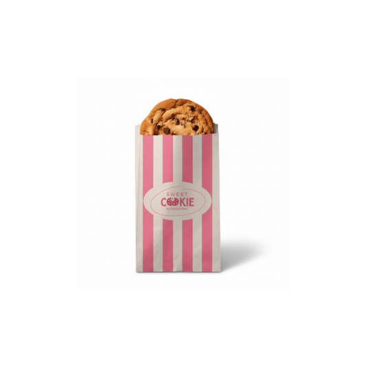 Custom Logo White Paper Toast Bread Bag | For Bakery, Cookies, Snacks