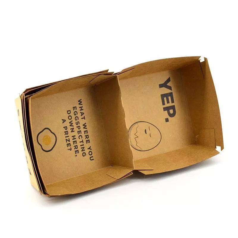 Burger Kraft Paper Box with Custom Logo | Takeout Boxes for Fast-Food Chains, Food Trucks