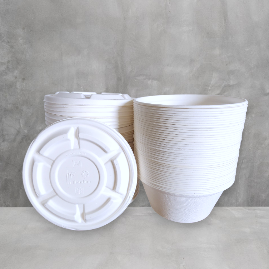 Compostable Salad Bowls with Lids