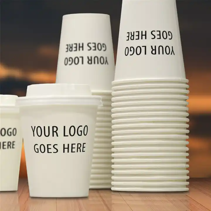 Custom Logo Paper Hot Cup | Single Wall | To Go Hot Cups for Coffee | MOQ 50,000/100,000 PCS