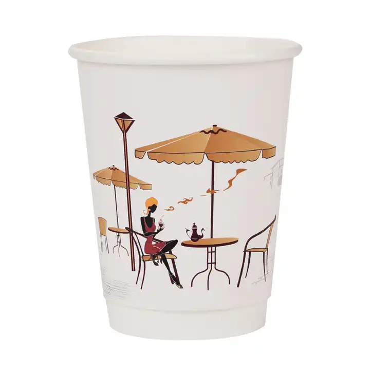 Custom White Paper Hot Cup & MOQ 10,000