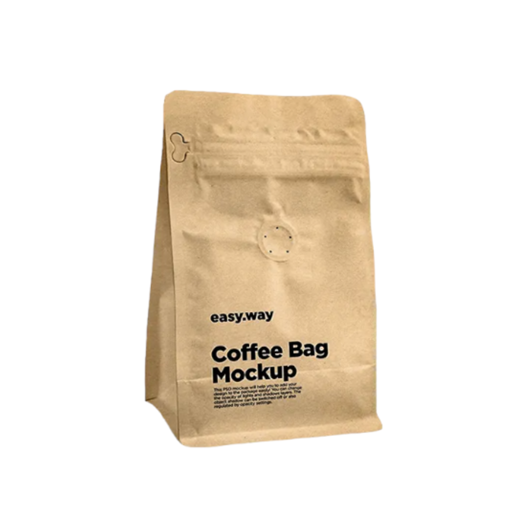 Flat-Bottom Bag Pre-Valved Size 13 X 5.5 X 4 inches (32 Oz)