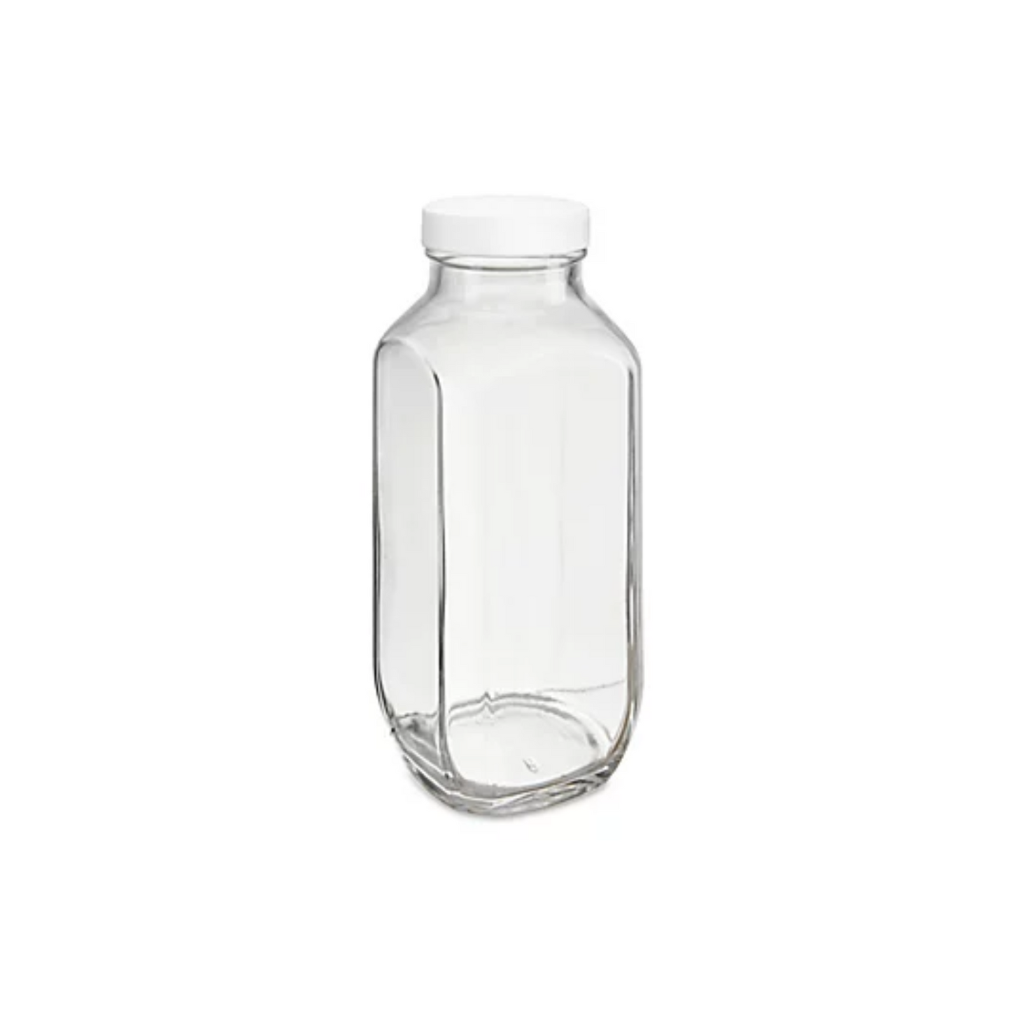 French Square Glass Jars With Lid 16 Oz