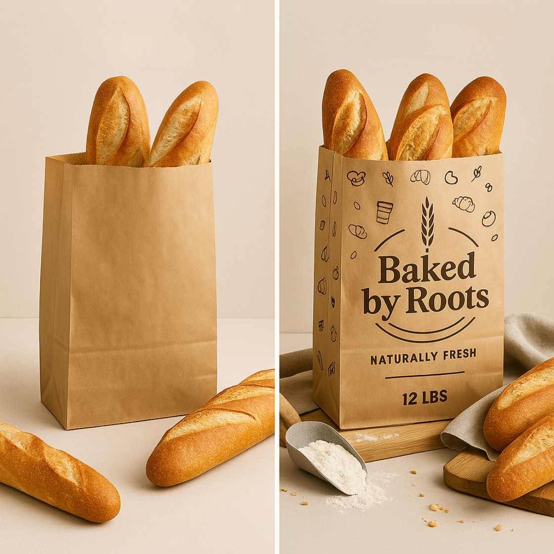 Custom printed bakery bags wholesale Canada