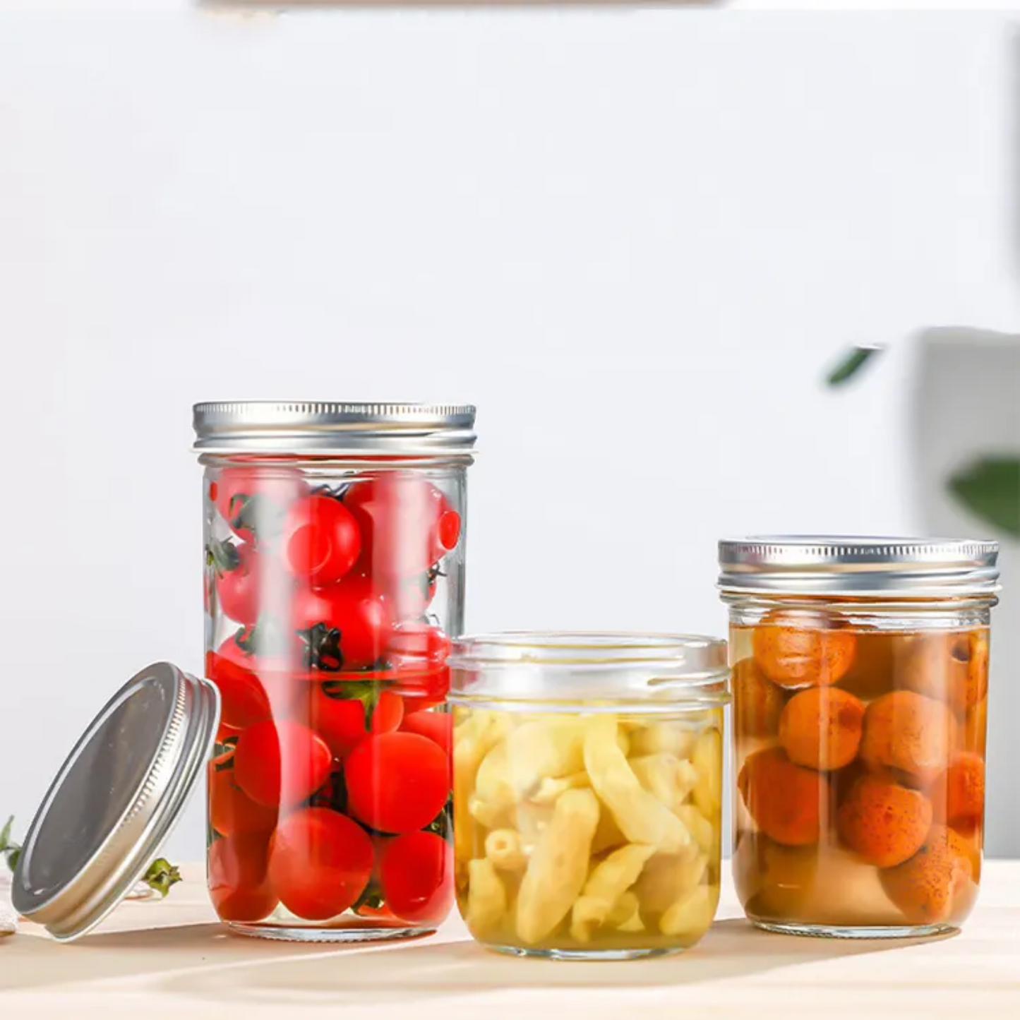 Standard Glass Canning Jars | 8 Oz | For Pickles, Vegetables or Sauces | Bulk Canada