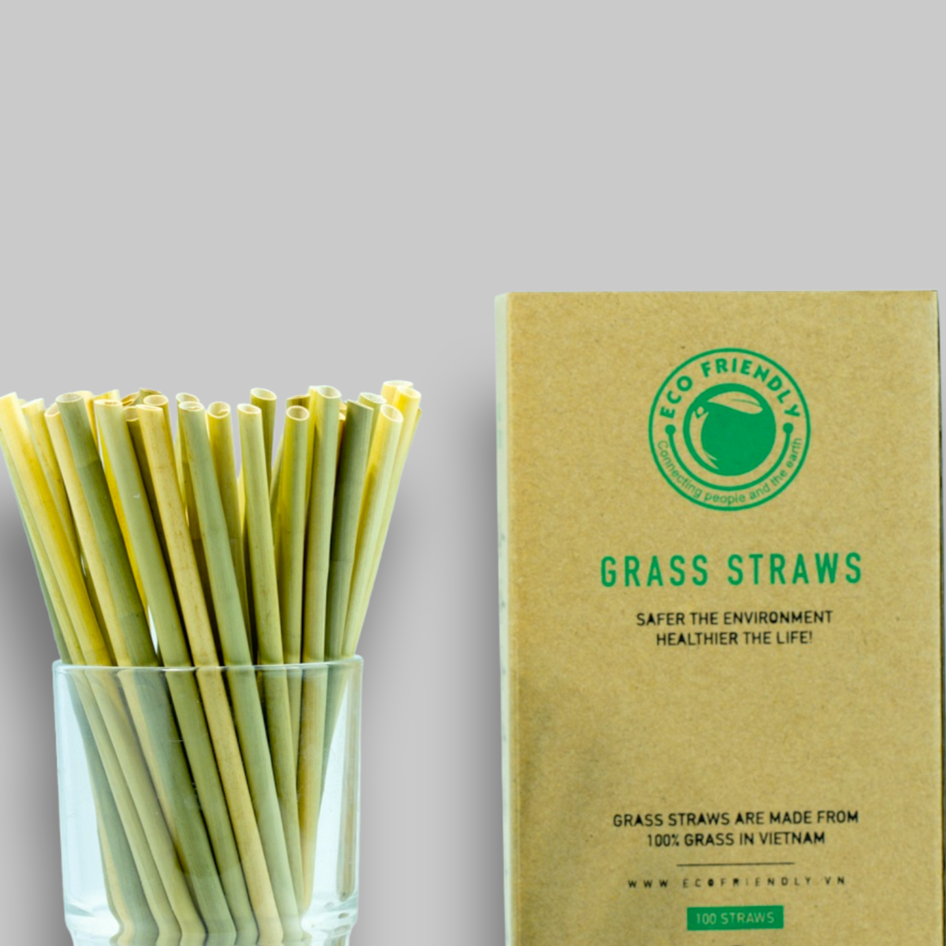 Grass straws are made from grass in Vietnam