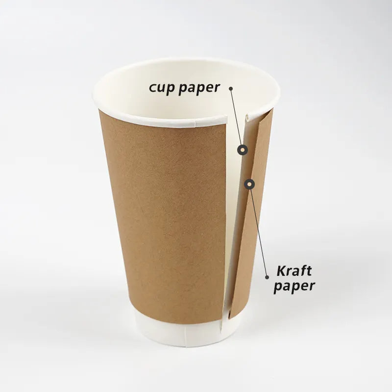 Double Wall Kraft Paper Hot Cup 8 Oz | For Serve Hot Coffee & Hot Tea ...