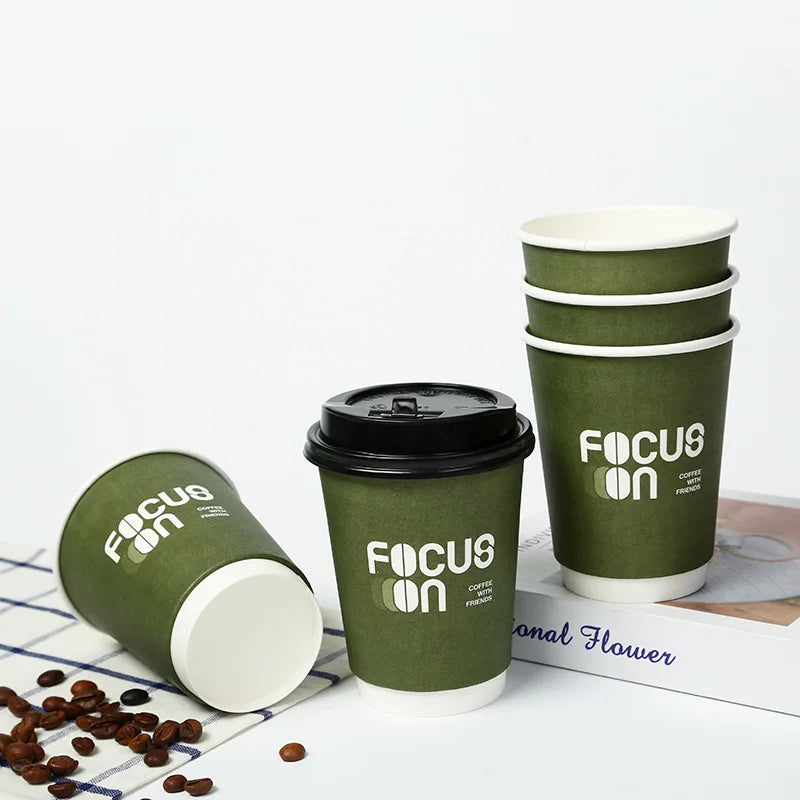 Custom Hot Coffee Cup | Sleeveless & Double Wall | Wholesale | Custom Logo
