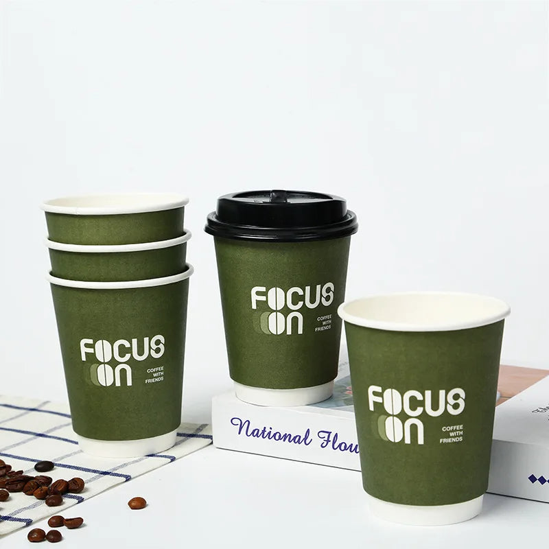 Custom Hot Coffee Cup | Sleeveless & Double Wall | Wholesale | Custom Logo