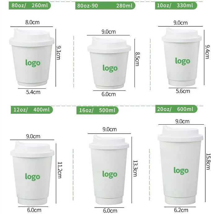 Custom Hot Coffee Cup | Sleeveless & Double Wall | Wholesale | Custom Logo