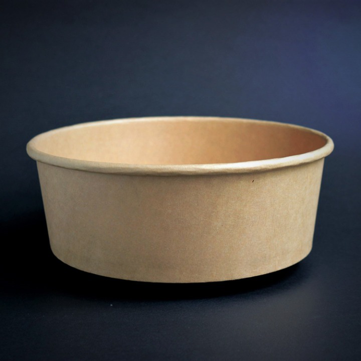 44 Oz Kraft Paper Bowl with Lids l To Go Salad, Ramen Food Containers | 300 SETS (BOWL + LIDS)