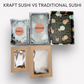 SAMPLE | Kraft Paper Sushi Box | Box of 50