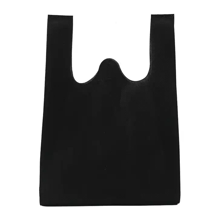 Black Non Woven Reusable Bags | Size L | 12 x 7 x 23 | CASE OF 400 PCS