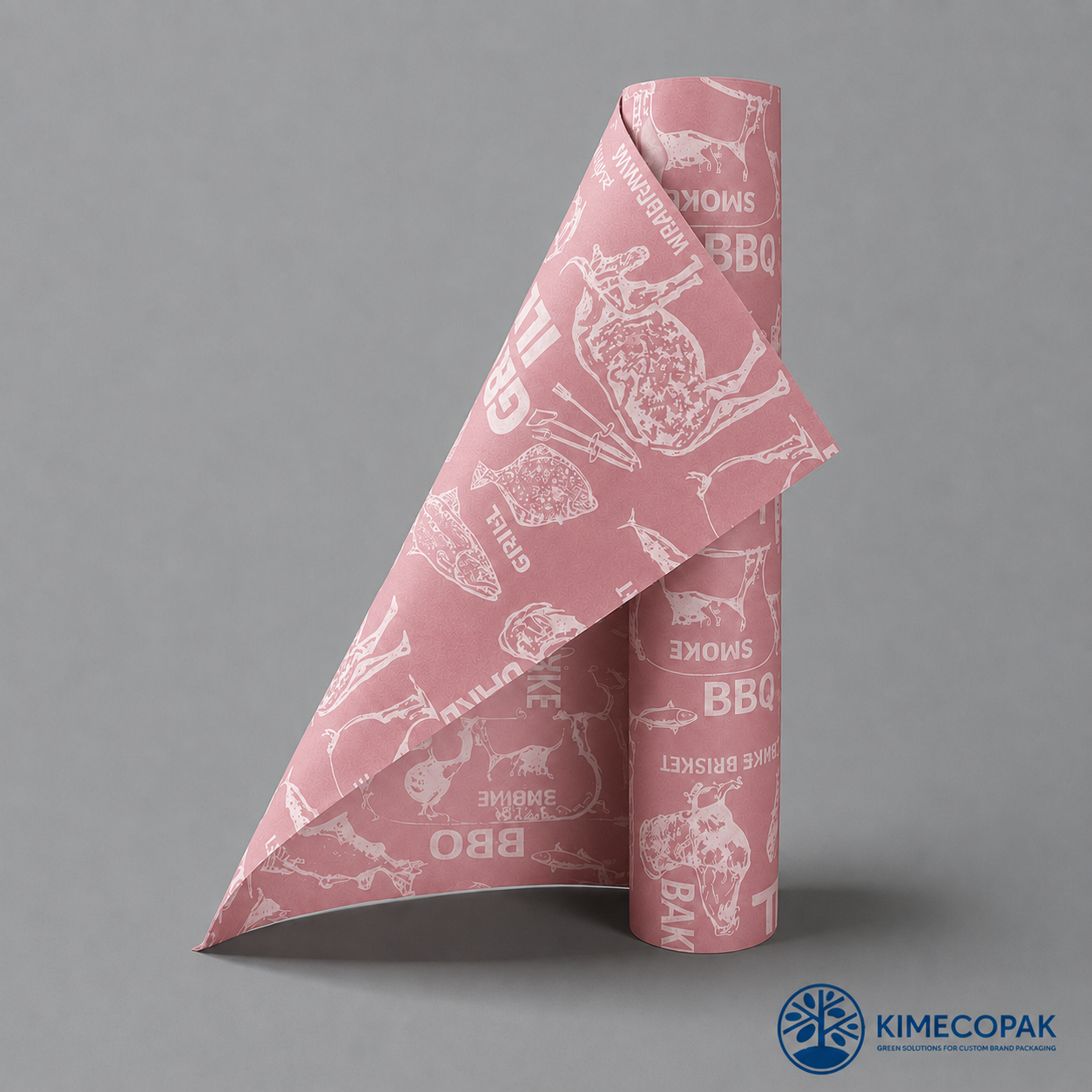 Custom Printed Pink Butcher Paper | Wholesale BBQ Wrapping Paper