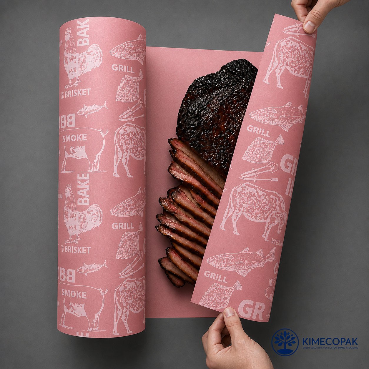 Custom Printed Pink Butcher Paper | Wholesale BBQ Wrapping Paper