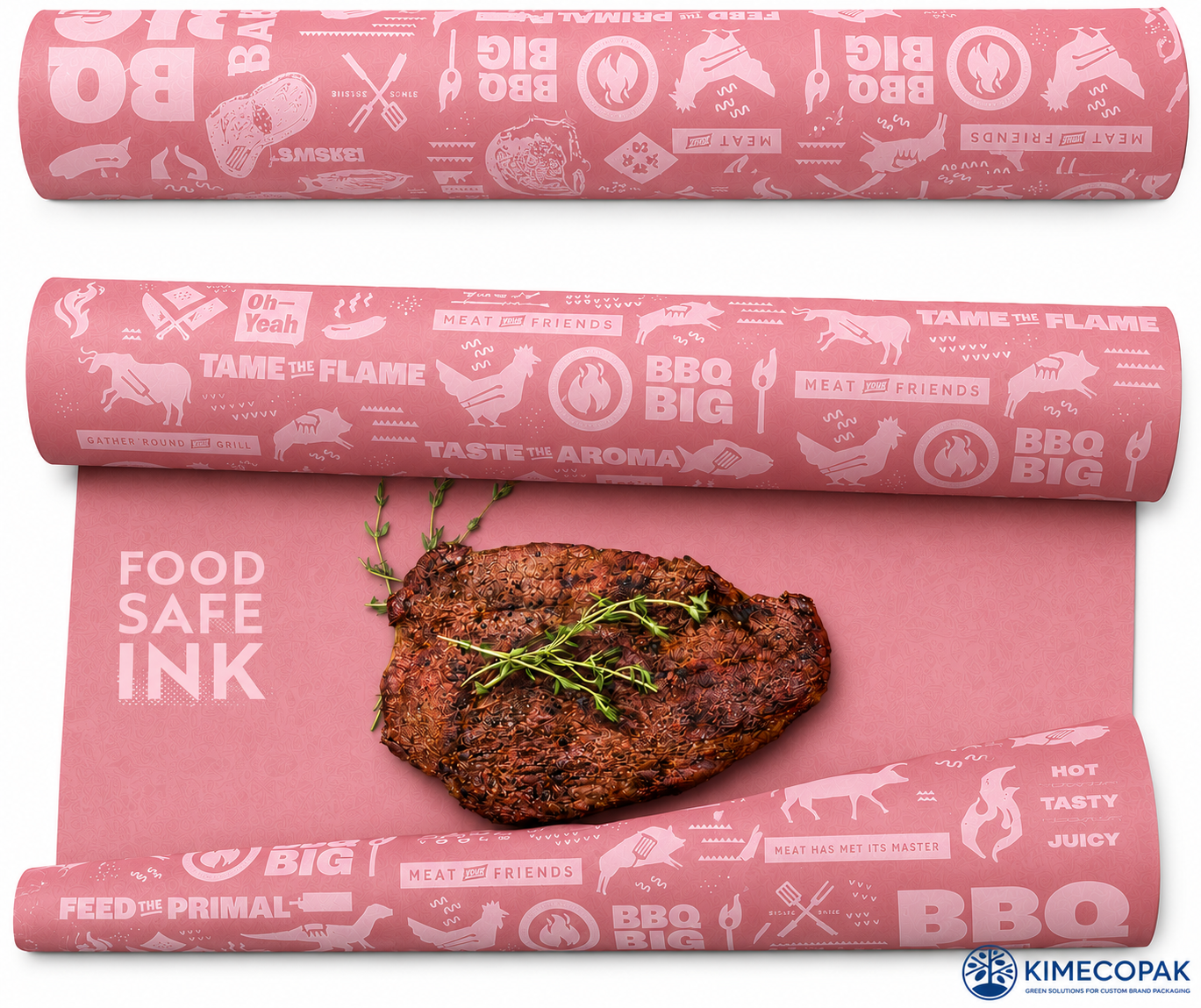 Custom Printed Pink Butcher Paper | Wholesale BBQ Wrapping Paper