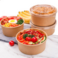 Kraft Paper Bowls with Lids | 8, 16, 25, 38, 44 Oz | Grease-Proof & Microwave-Safe