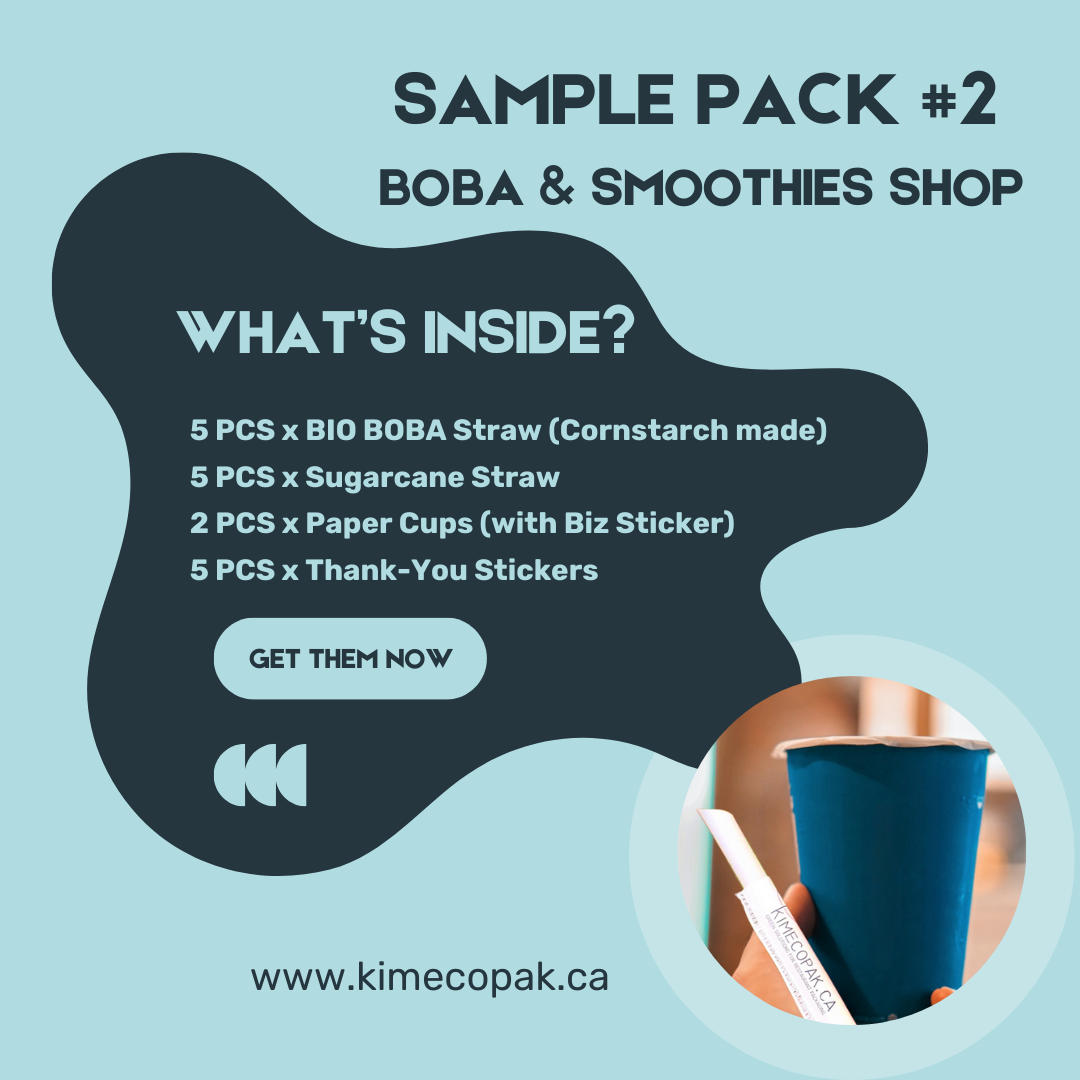 KimEcopak Sample Package #2 | Bubble Tea & Smoothies Shop