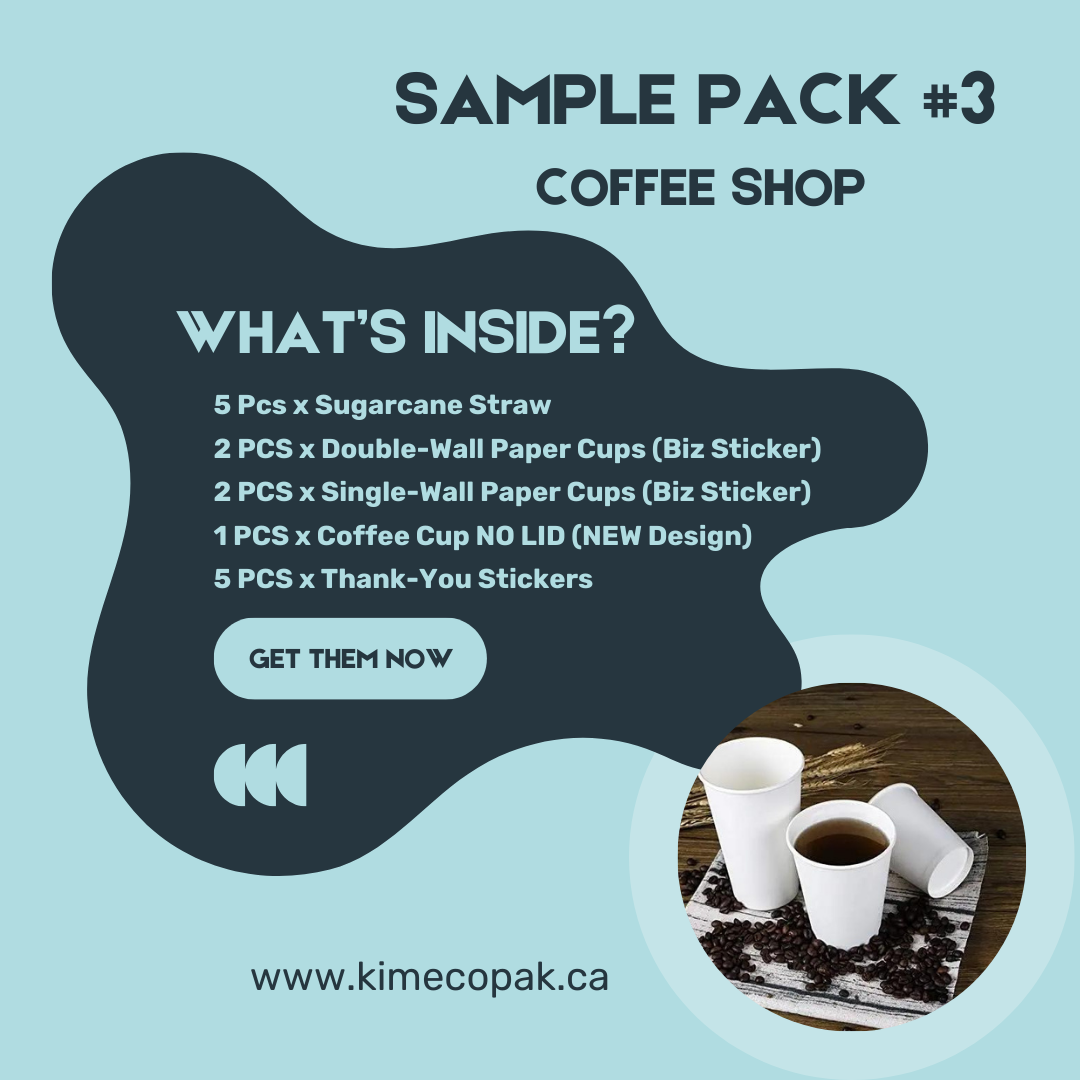 KimEcopak Sample Package #3 | Coffee Shop Essentials