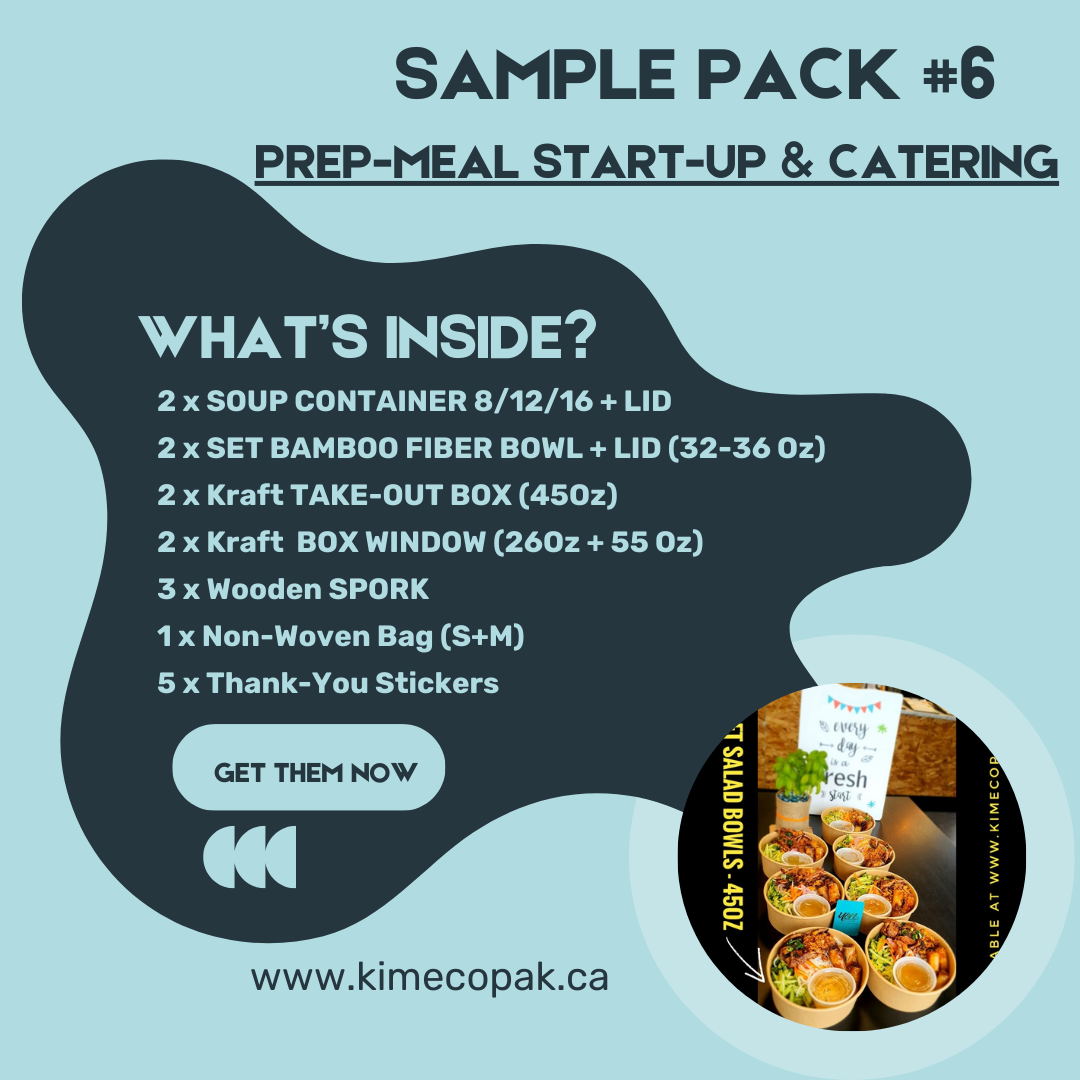 KimEcopak Sample Package #6 | For Prep-meal & Catering