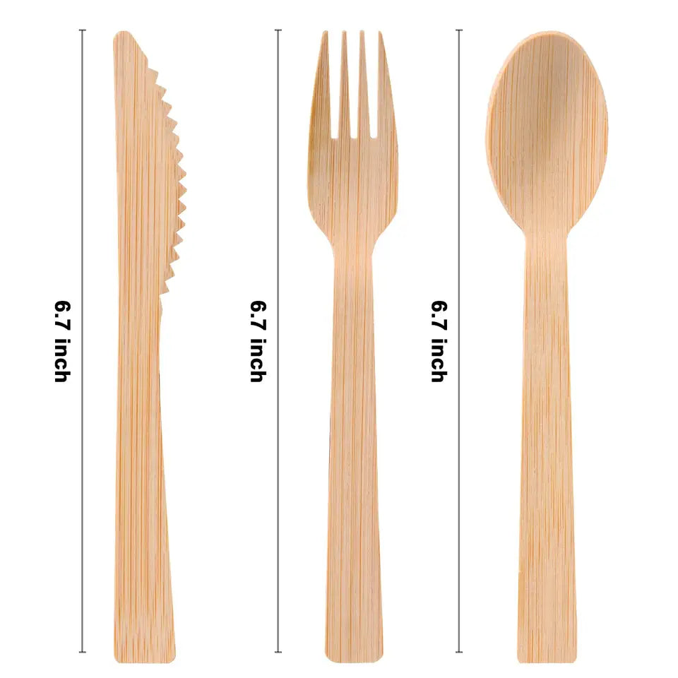 bamboo cutlery with custom logo