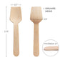 Mini Ice Cream Spoon Wooden 3.75 inches | Square End for Ice Cream and Tasting | 1000 Pcs/Case