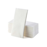 White Linen-Like 1/8 Fold Dinner Napkin 1-ply