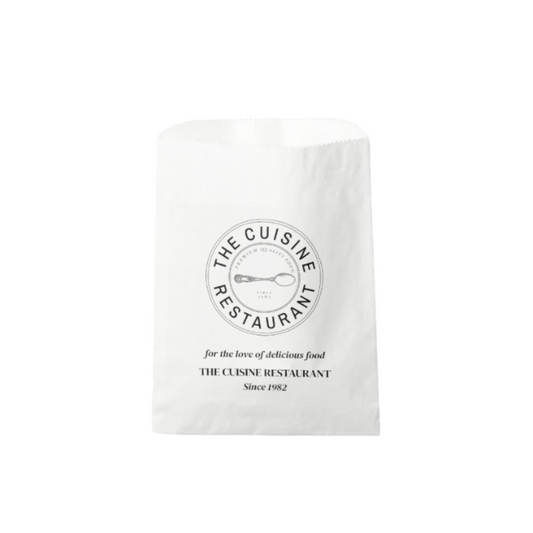 White Paper Toast Bread Bag Custom Logo