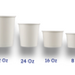 Sample Pack | 25 SETs of 16 Oz Paper Cups and Lids | 115mm Diameter | Ideal for Testing and Sampling