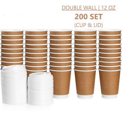 Buy Double Wall Kraft Paper Hot Cup 12 Oz in Bulk Canada